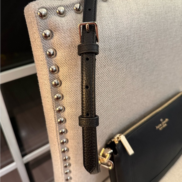 kate spade black pebble leather crossbody with gold hardware - Picture 4 of 13